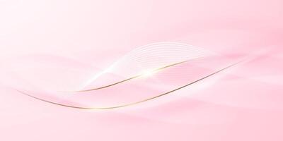 Abstract background design, modern pink and gold geometric element design. vector
