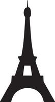 A minimalist silhouette illustration of the Eiffel tower vector