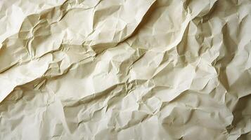 Old Crumpled Paper Background . Brown Paper with Textured Crinkles photo
