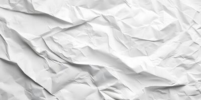Abstract background featuring a white crumpled paper texture, perfect for digital design and minimalistic projects. A unique, soft texture ideal for modern or vintage styles. photo