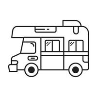 Caravan icon on white background vector