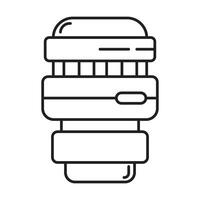 Lens icon on white background vector