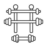 Dumbbells icon on white background vector