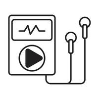 Music player icon on white background vector