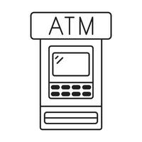 ATM machine icon on white background vector