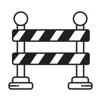 Barrier icon on white background vector