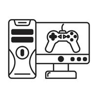 Computer game icon on white background vector