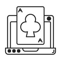 Gambling icon on white background vector