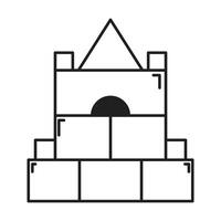 Building blocks icon on white background vector