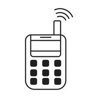 mobile phone icon on white background vector
