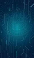 Abstract blue gradient circuit board lines technology wallpaper vector