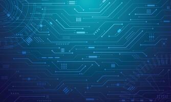Abstract circuit board blue gradient digital technology background vector