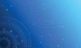 Blue gradient abstract digital technology background vector