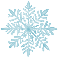 Delicate light blue snowflakes are displayed on a transparent background. The crystal's intricate and symmetrical branching pattern creates a visually stunning sight. png