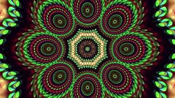 Abstract neon Kaleida background animation, music background, parties and discos show Seamless loop. 4K Seamless loop kaleidoscopic background video