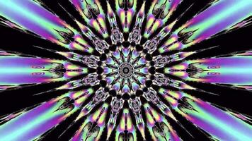 Abstract neon Kaleida background animation, music background, parties and discos show Seamless loop. 4K Seamless loop kaleidoscopic background video