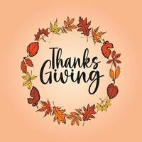 Happy Thanksgiving Day. Design typography, illustration, greeting card, social media post etc. vector