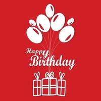Happy Birthday. Beautiful greeting banner poster lettering typography inscription. greeting card, t-shirt print design. vector