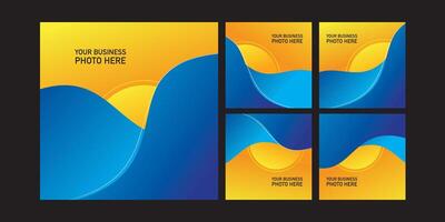 Bright Wave Layers Business Template vector