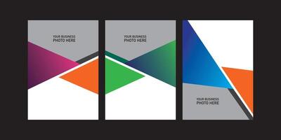 Vivid Triangles Design Set vector
