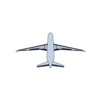 Plane Flying design template, on white background vector