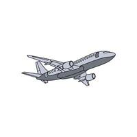 Plane Flying modern with color, plane icon design, suitable for your company vector