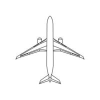 Plane line simple design template, suitable for your company vector