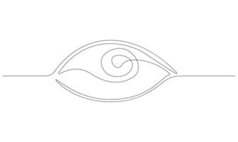 Minimalistic eye sambol for use logo one line art vector
