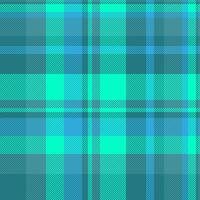 Front tartan seamless textile, vivid fabric check pattern. Brazil texture plaid background in cyan and bright colors. vector