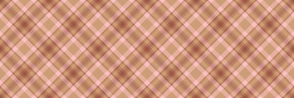 Rich tartan background textile, crossed check plaid. Softness texture pattern fabric seamless in orange and light colors. vector