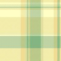 Fibrous textile background check, comfort fabric seamless. Folded tartan plaid texture pattern in light and yellow colors. vector