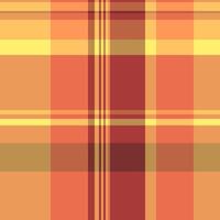 Volume background textile fabric, graph pattern plaid. Mat tartan texture seamless check in orange and red colors. vector