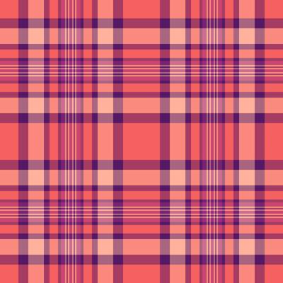 Full tartan plaid fabric, tiny background texture seamless. Installing textile pattern check in pink and red colors.