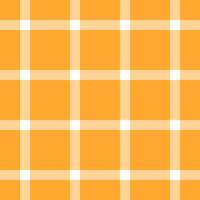 Scrapbooking fabric check, sketching plaid seamless texture. Large tartan background pattern textile in amber and orange colors. vector