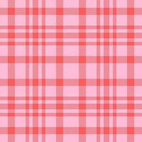 Ireland seamless tartan fabric, scratched plaid textile pattern. Age check background texture in light and red colors. vector