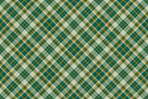 Finish tartan seamless, twill textile plaid fabric. Geometry texture background pattern check in teal and light colors. vector
