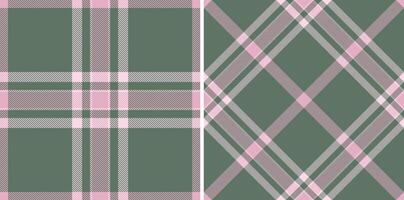 Tartan fabric seamless of check background with a texture textile pattern plaid. Set in wedding colors for uniform ideas for different professions. vector