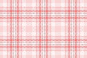 Autumn fabric seamless textile, patterned check plaid background. Neat pattern texture tartan in light and sea shell colors. vector