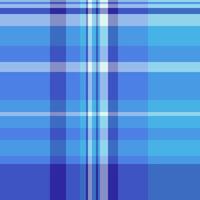 Expressive plaid textile tartan, magazine check seamless texture. Clan background pattern fabric in blue and cyan colors. vector