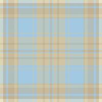 Place seamless fabric background, list check pattern textile. Graphic texture plaid tartan in light and velvet blue colors. vector