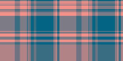 Faded pattern textile texture, professional check tartan plaid. 1970s fabric background seamless in pastel and cyan colors. vector