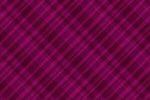 Tailor texture fabric check, december seamless tartan . Diverse background textile plaid pattern in pink and dark colors. vector