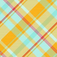 Famous check textile tartan, smooth texture plaid pattern. Scottish background seamless fabric in light and amber colors. vector