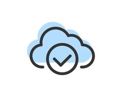 Cloud Storage And Data Transfer Icon. Computing Service And Network Related Line Icons. Database And Server, Cyber Security, Digital Transformation. vector