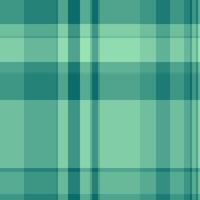 Flowing fabric plaid pattern, fuzzy texture tartan textile. Glamour seamless check background in teal and mint colors. vector
