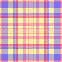 Lumberjack fabric check textile, fur pattern texture tartan. Mockup background plaid seamless in yellow and indigo colors. vector