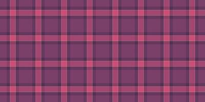 Close-up check texture plaid, crease textile seamless. Cool background pattern fabric tartan in pink and red colors. vector