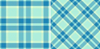 Seamless textile of plaid background pattern with a tartan fabric texture check. Set in sky colors in flannel shirt outfit ideas. vector