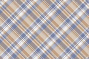 Surface fabric background, realistic pattern plaid textile. Apparel seamless tartan texture check in pastel and light colors. vector