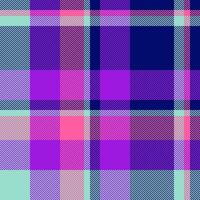 Old background texture seamless, ragged textile fabric. Fashionable tartan plaid check pattern in blue and violet colors. vector